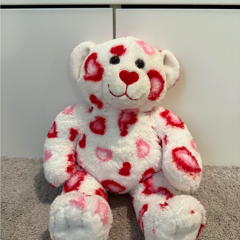 RETIRED Build-A-Bear Heart Patterned